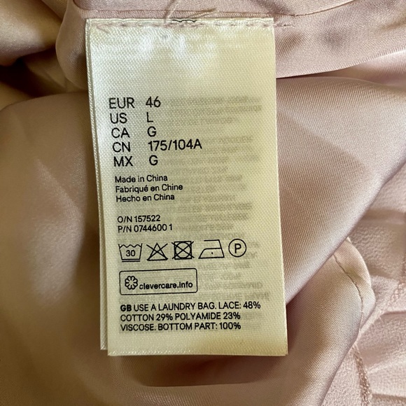 H&M NEW Women’s Purple Lilac Sleeveless Lace Pleated Dress. Size Large. - Picture 6 of 6